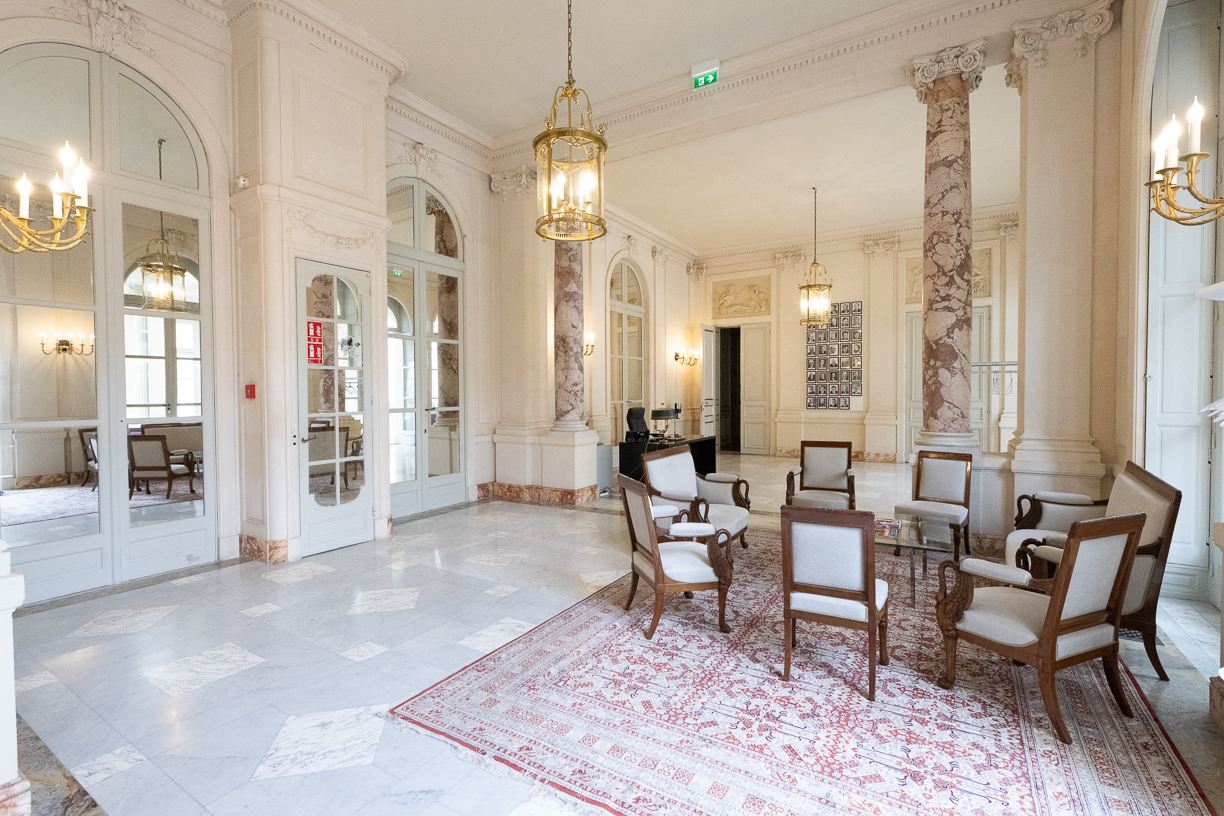 Le hall d'entrée de
l'hôtel