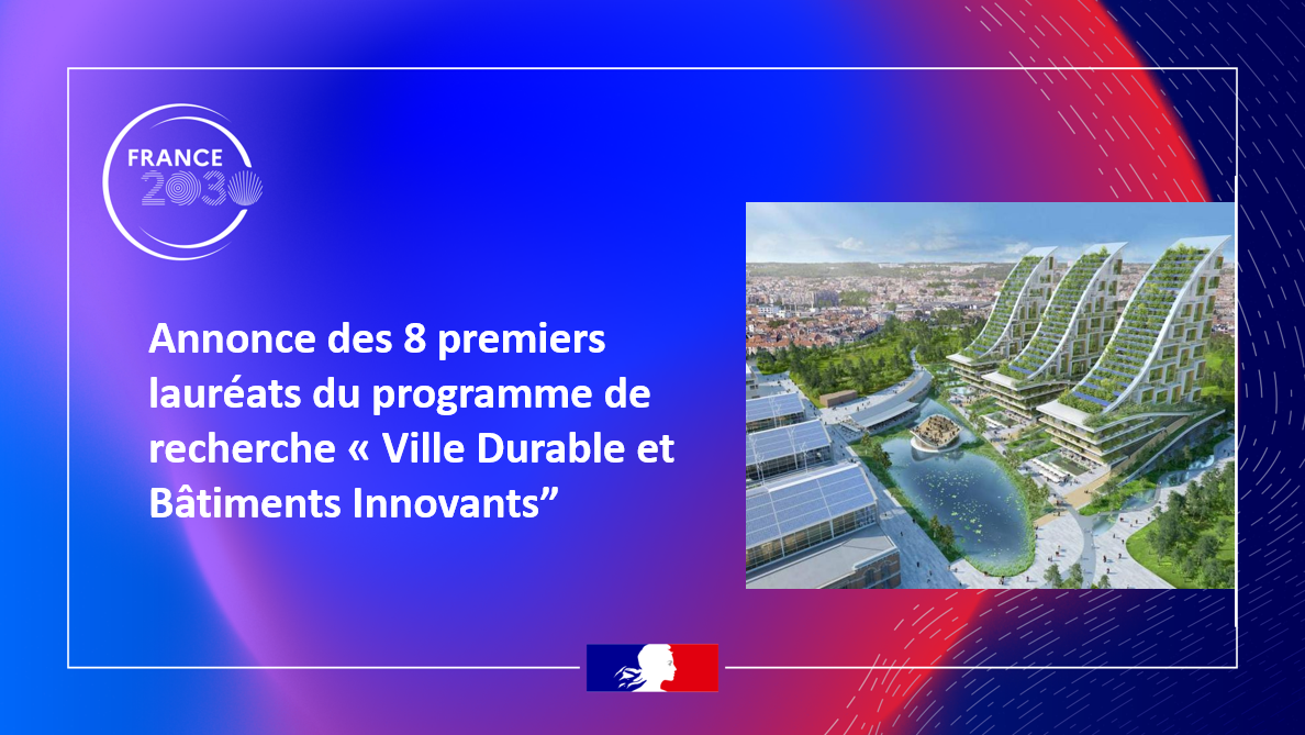 Visuel de l'annonce du programme de recherche " Ville durable et bâtiments innovants"